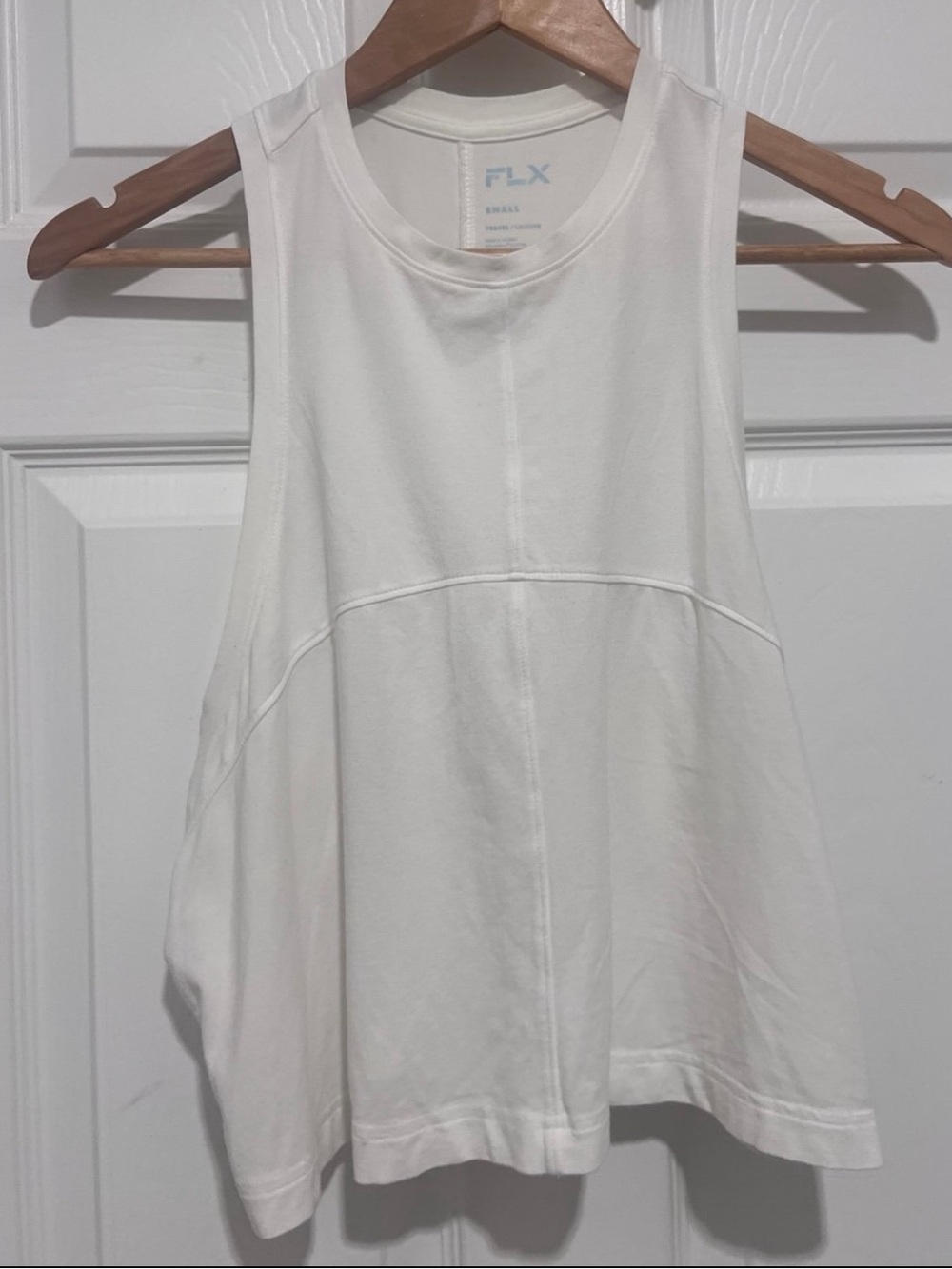 FLX Women's Cream Sleeveless Tank Top - Relaxed Fit